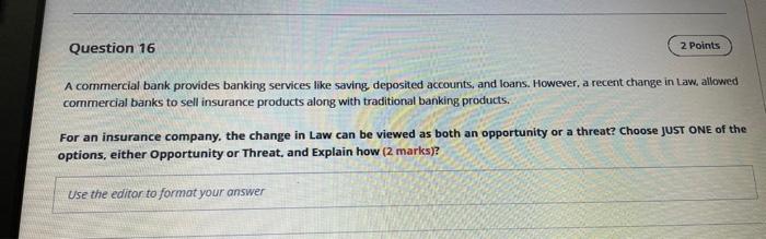 3 Points Question 20 List and explain the three