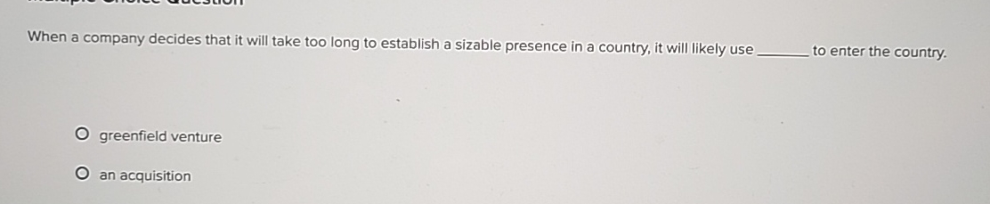 When a company decides that it will take too long