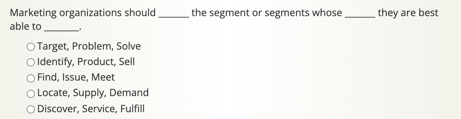 Marketing organizations should able to the