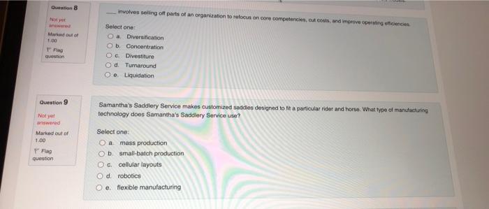 Questions involves selling of parts of an