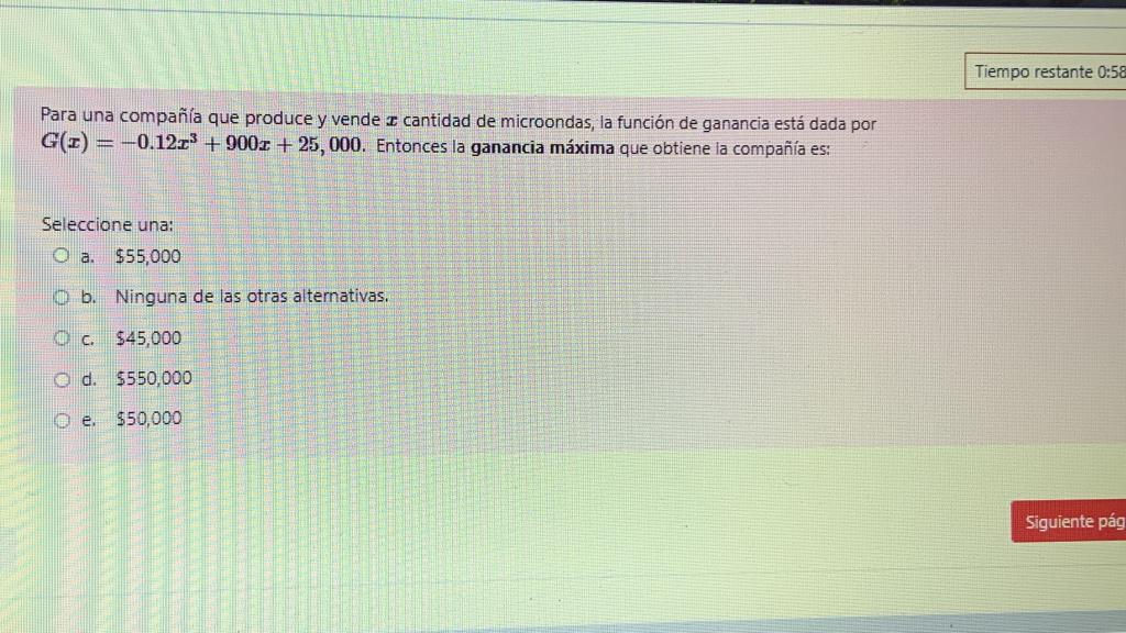 Tiempo restante 0:58 Para una compaa que produce