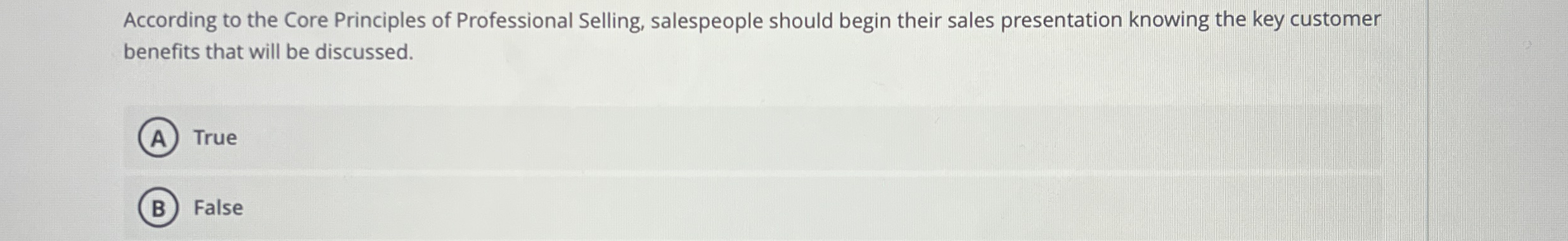 According to the Core Principles of Professional