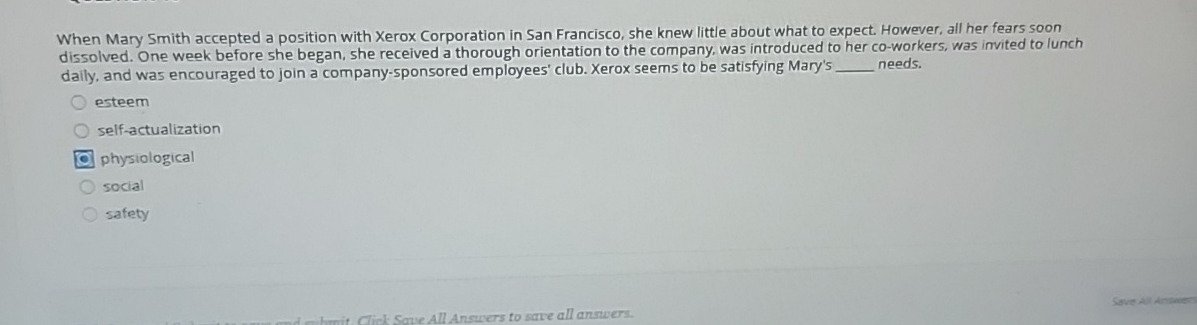 When Mary Smith accepted a position with Xerox