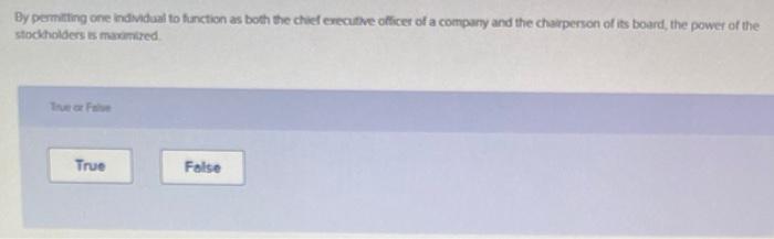 ETHICS. By permitting one individual to function