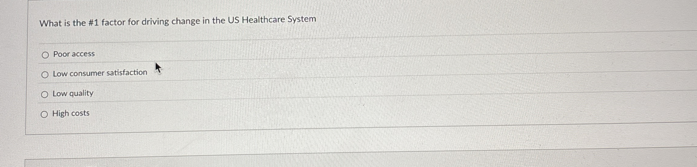 What is the # 1 factor for driving change in the