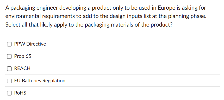 A packaging engineer developing a product only to