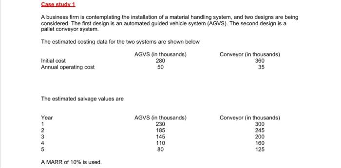 do the sequencing process for the following case
