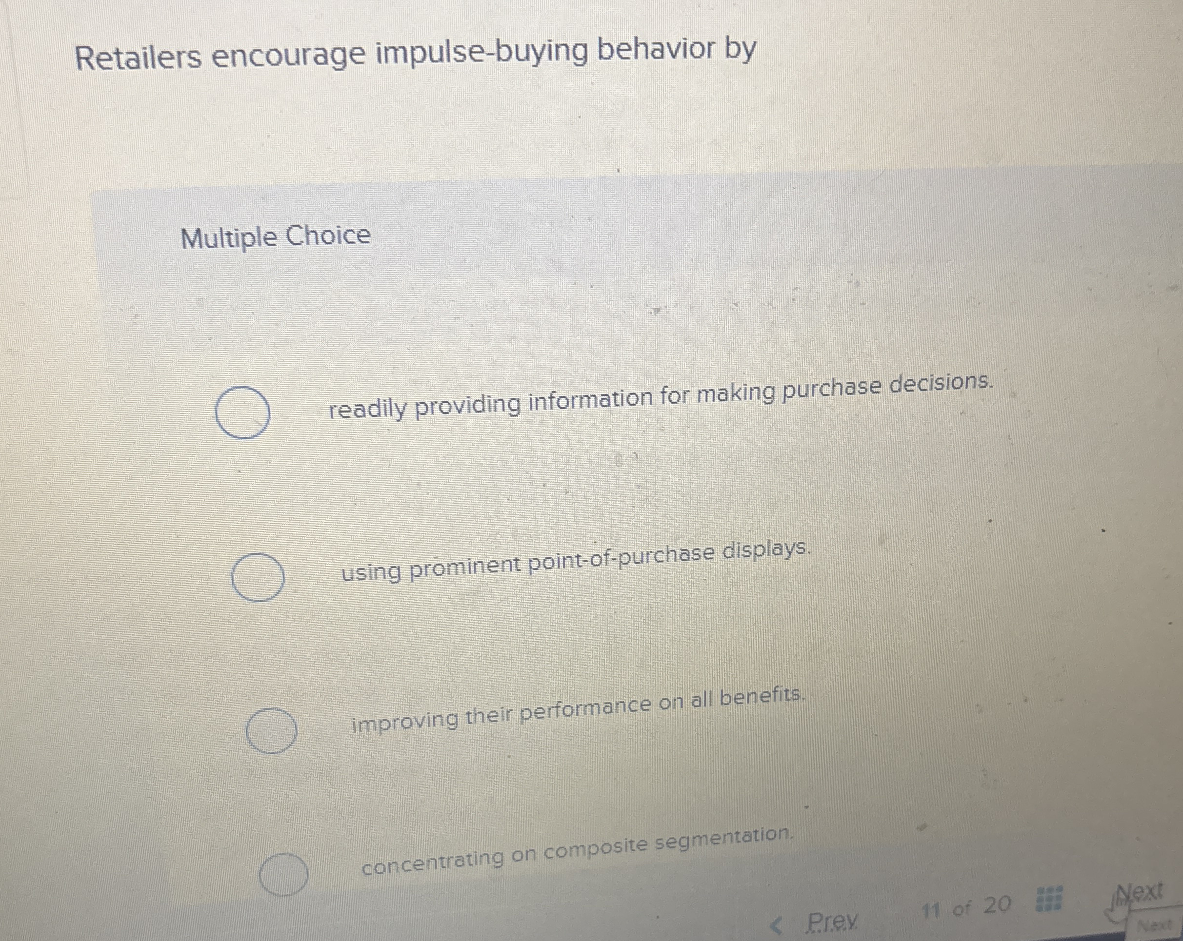 Retailers encourage impulse - buying behavior by