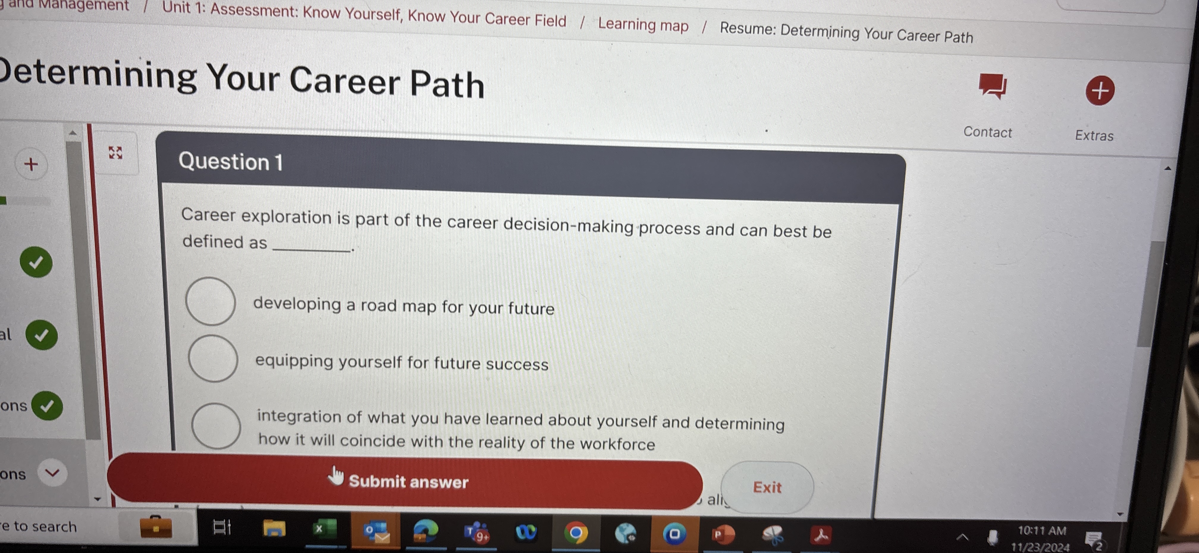 and ivanagement Unit 1 : Assessment: Know