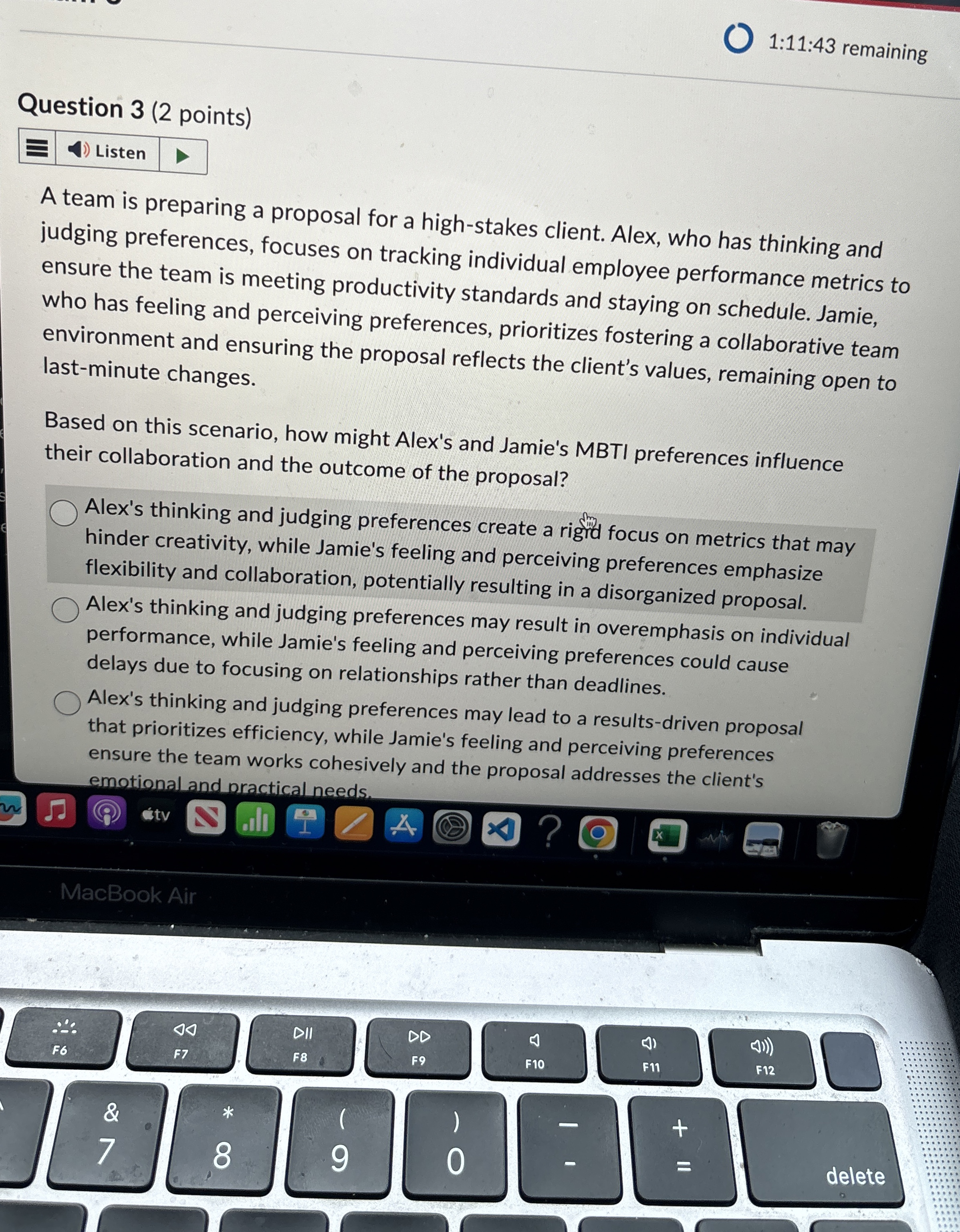 1 : 1 1 : 4 3 remaining Question 3 ( 2 points )