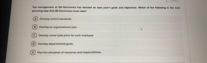 Top management at Bo Electronics has decided on