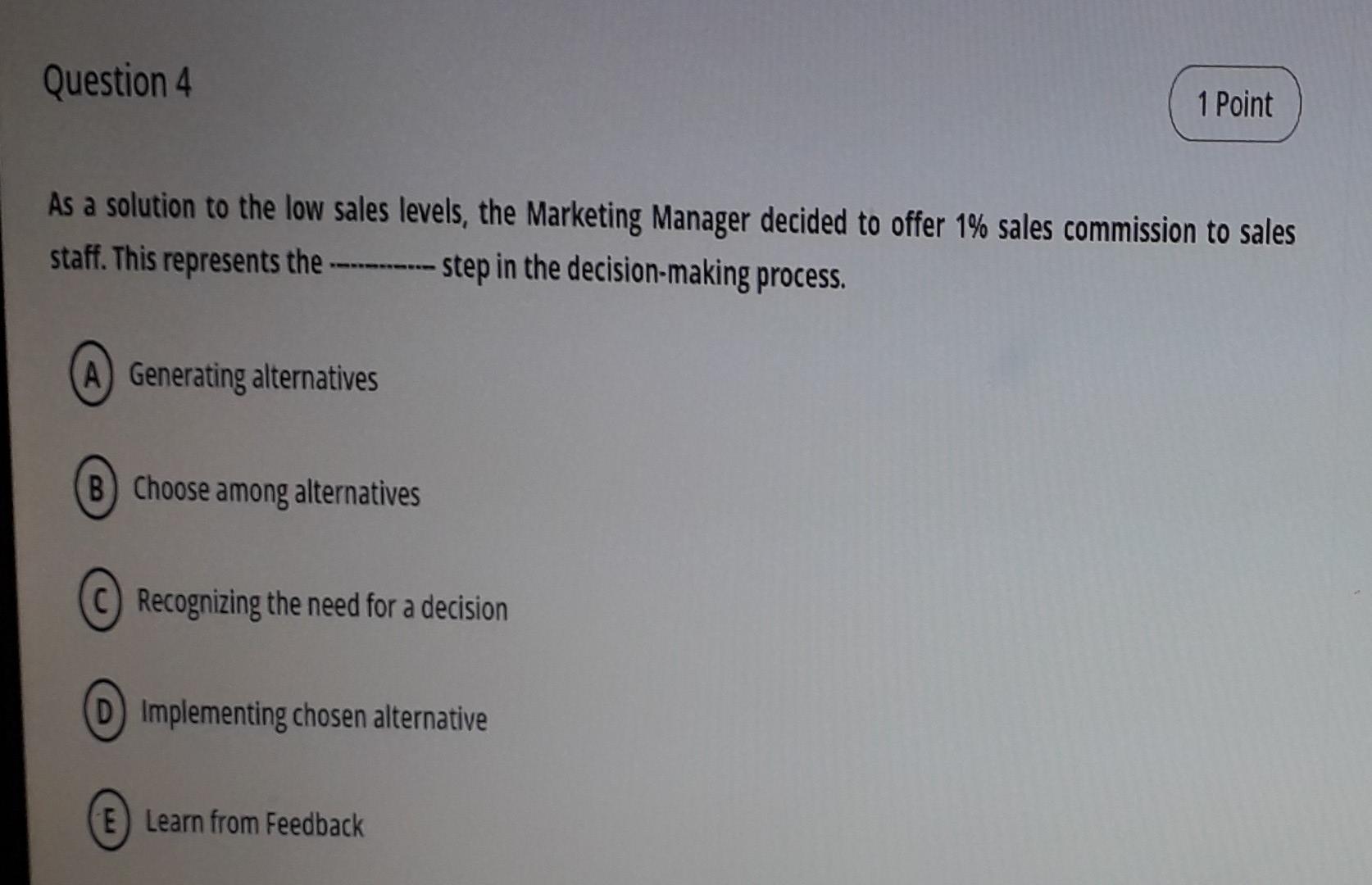 q4 Question 4 1 Point As a solution to the low