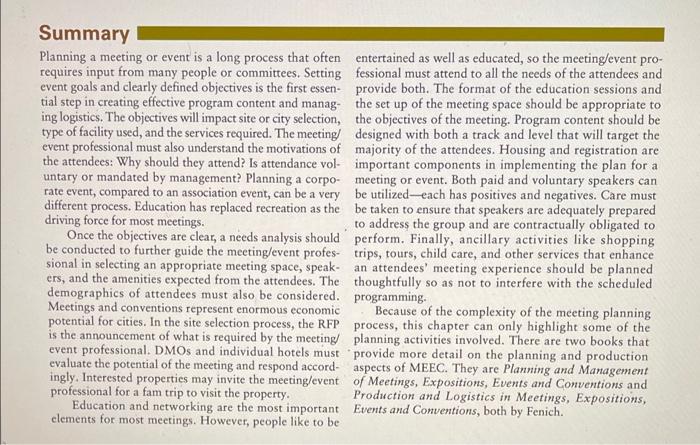 Write a full page summary to explain that how it