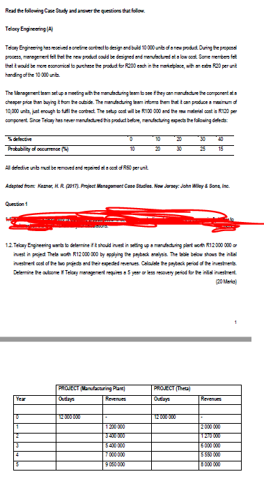 Read the following Cze Study and answer the