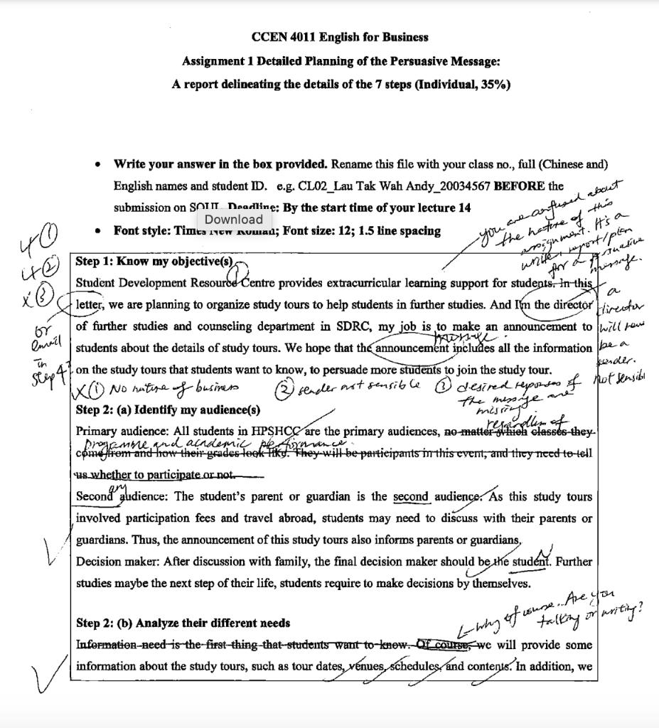 The first photo is the Assignment, The second