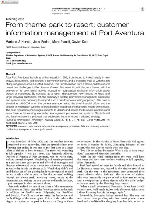 rumal of Information Technology Teaching Cases