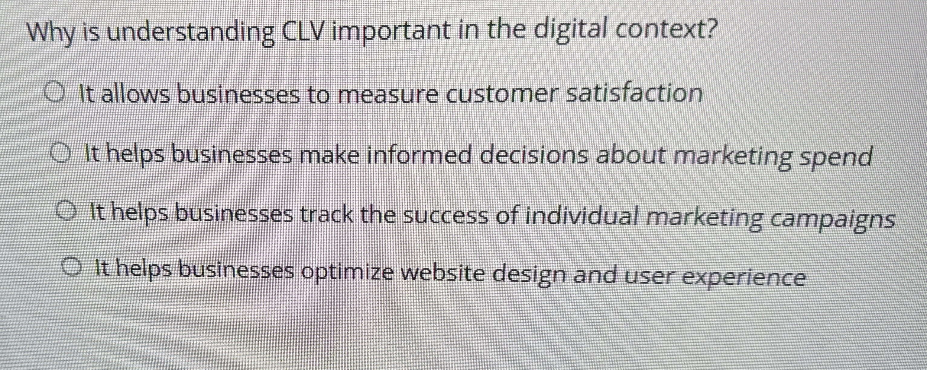 Why is understanding CLV important in the digital