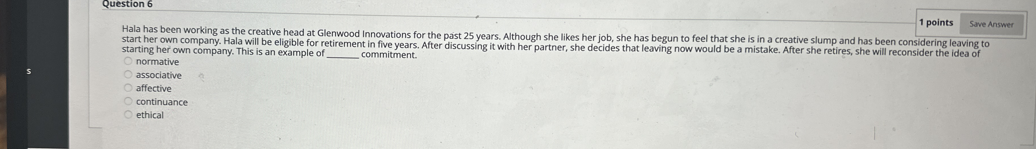 Question 6 1 points start has been working as the