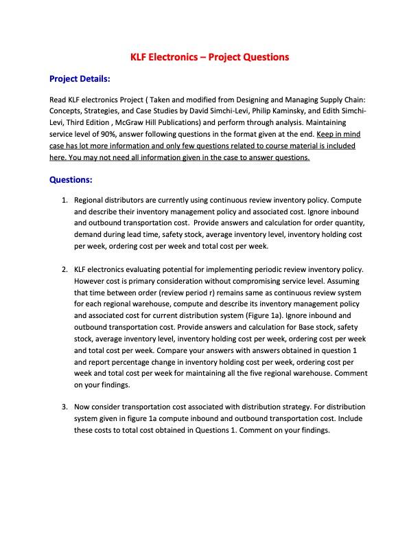 Use the KLF Electronics case below to complete