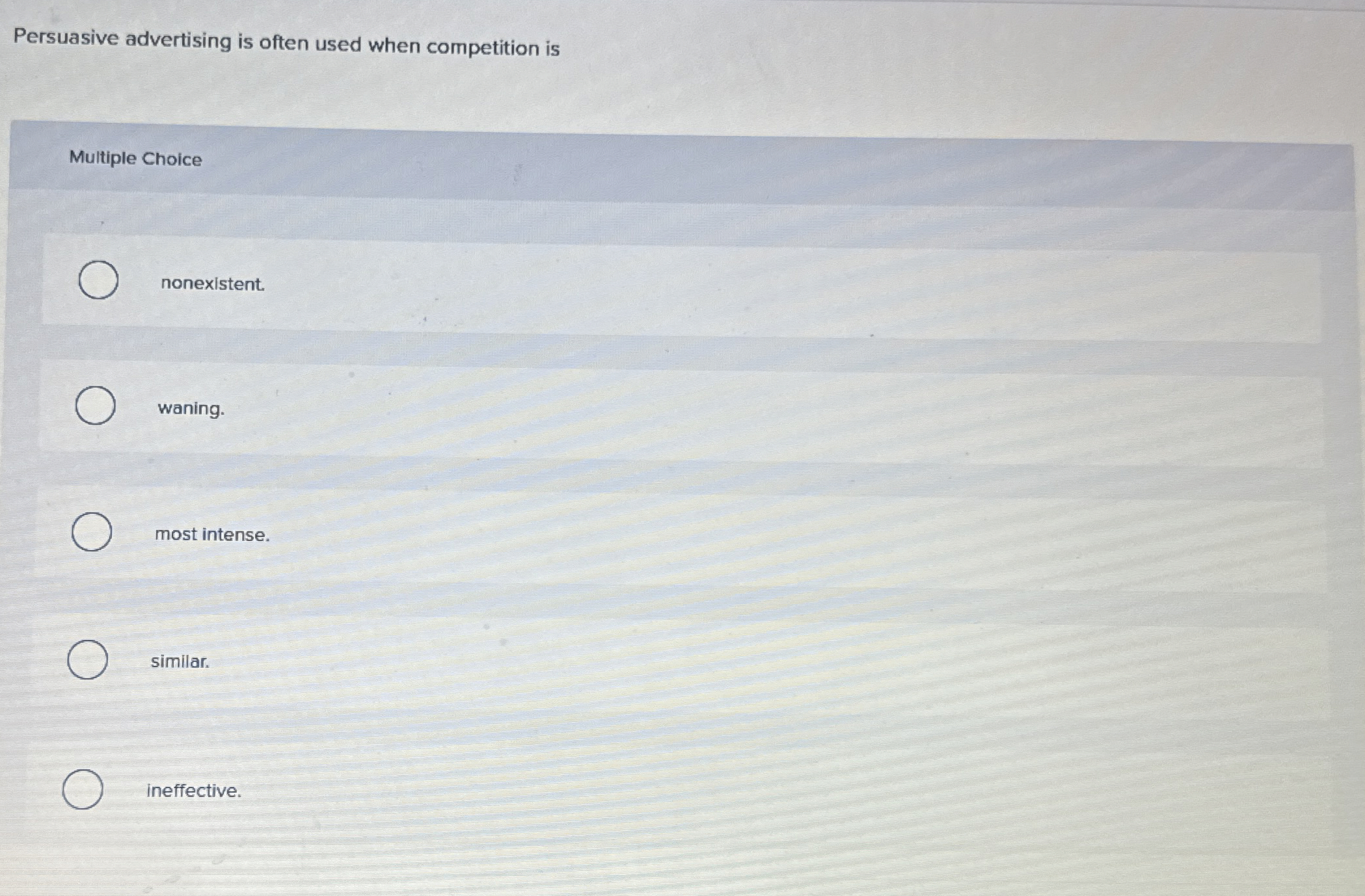 Persuasive advertising is often used when