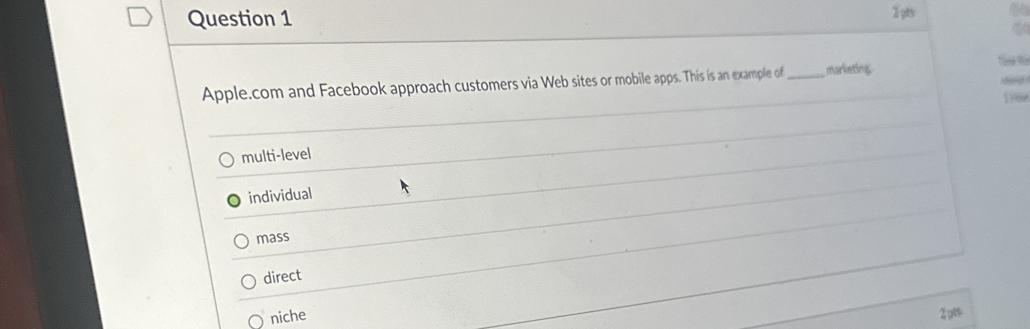 Question 1 Apple.com and Facebook approach