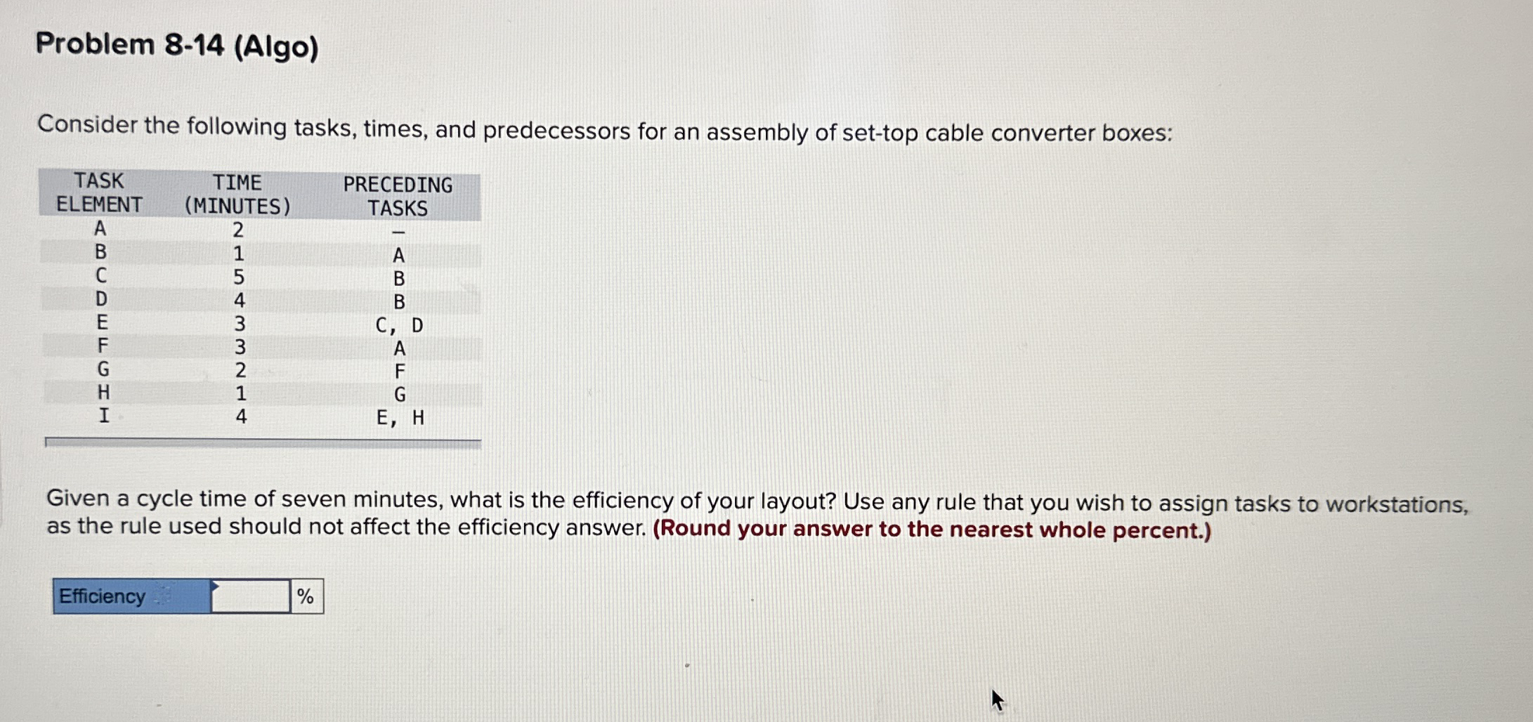 Problem 8 - 1 4 ( Algo ) Consider the following