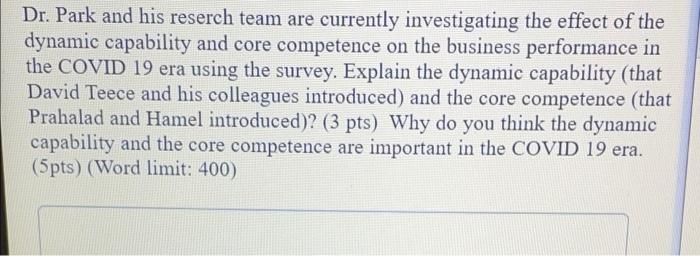 Dr. Park and his reserch team are currently