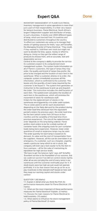 hi please assist with answer 1.4 Done Expert Q&A