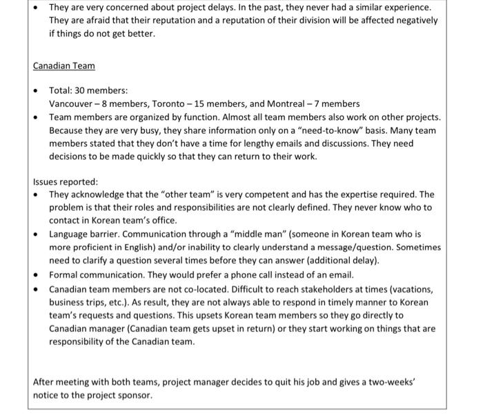 Case Study A global company, XYZ Ltd., is