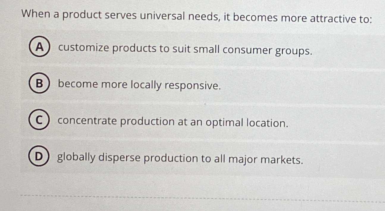 When a product serves universal needs, it becomes