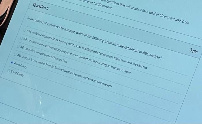 questions that will account for a total of 50