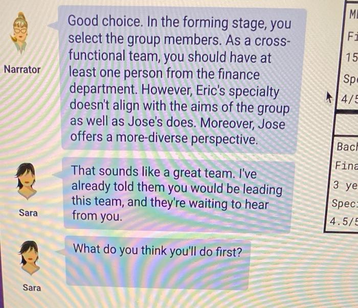 MI Fi 15 Narrator Good choice. In the forming