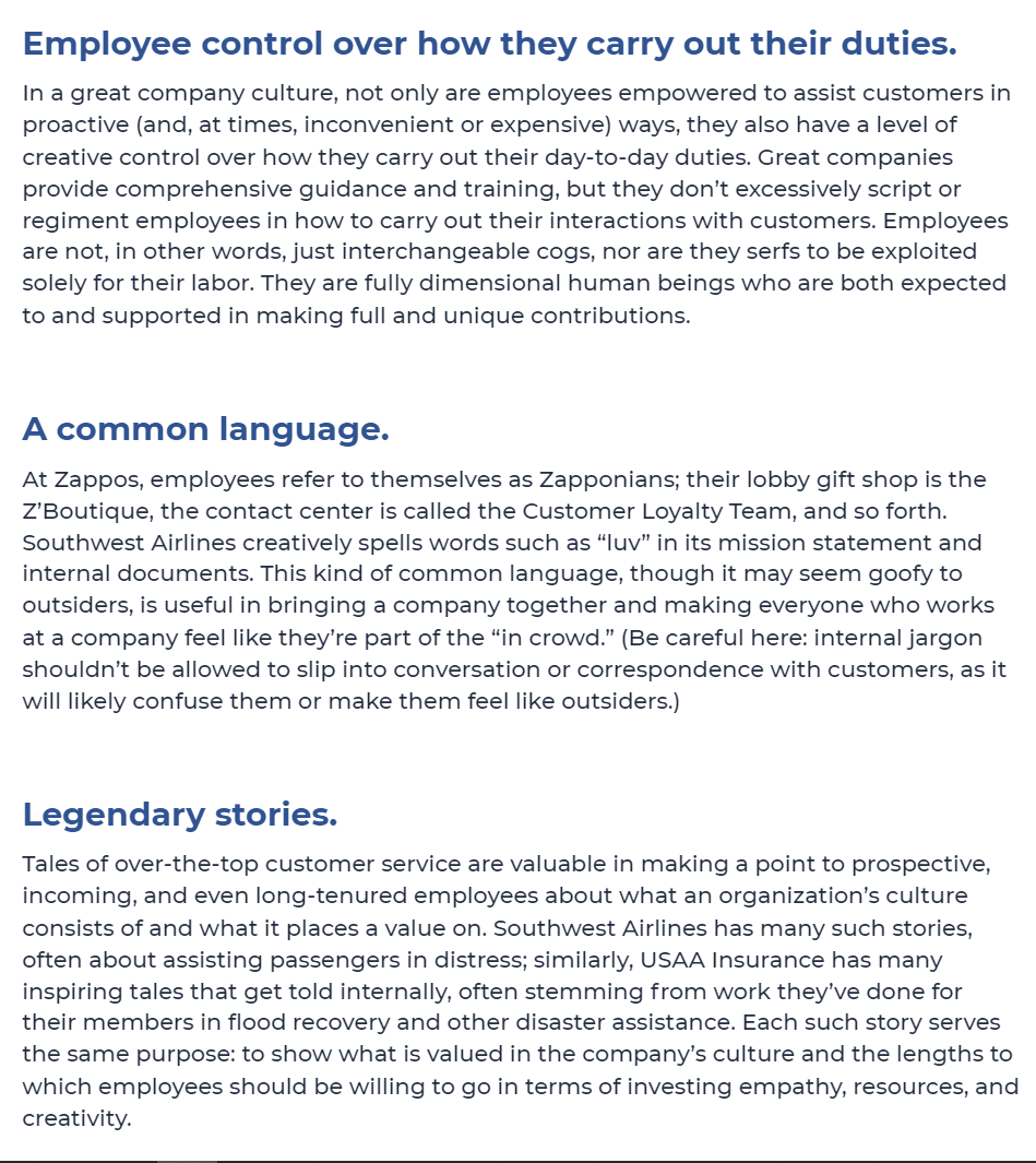 Discussion Questions Customer Service Culture