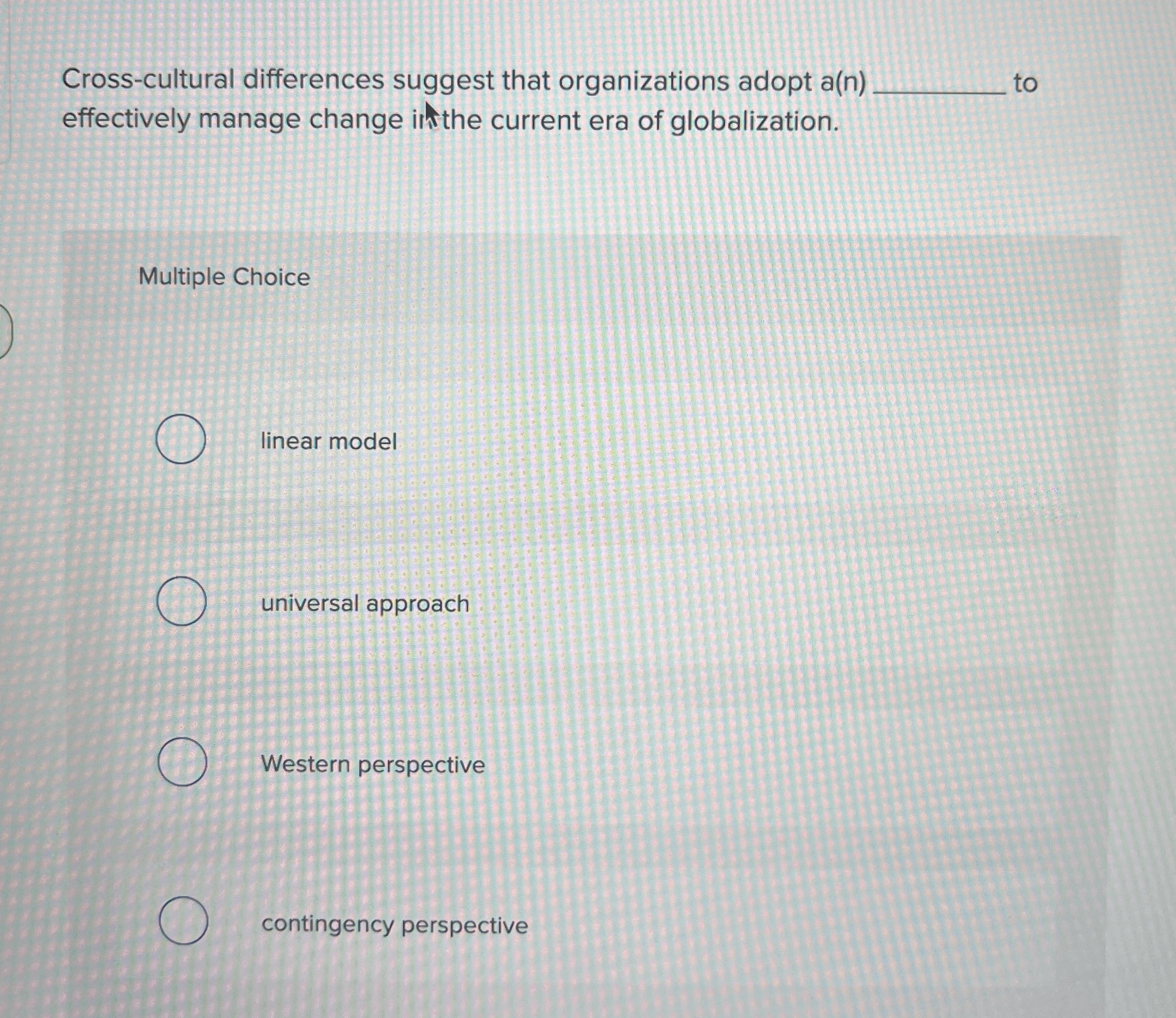 Cross - cultural differences suggest that