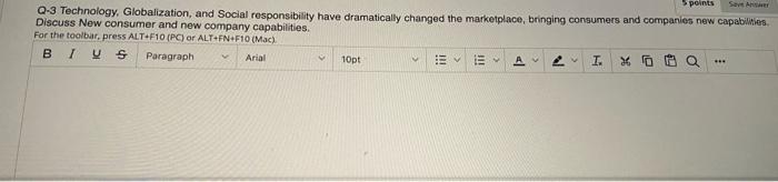 points Seven Q-3 Technology, Globalization, and