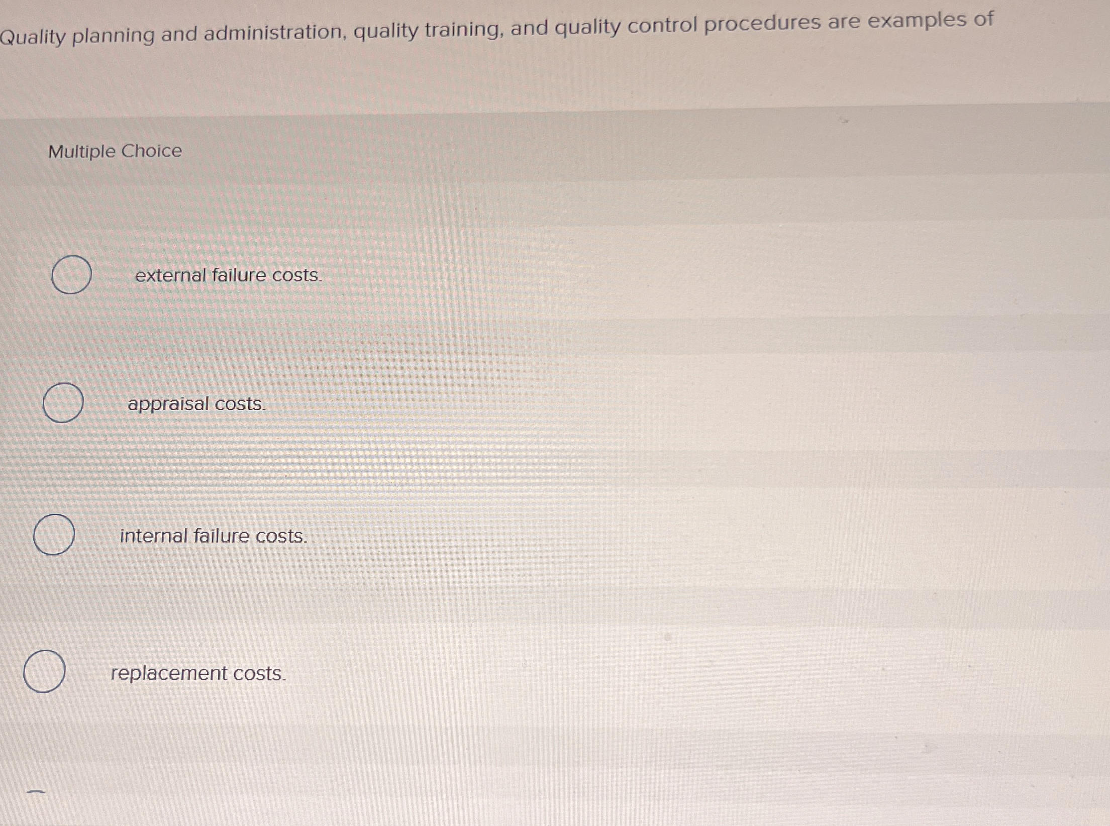 Quality planning and administration, quality