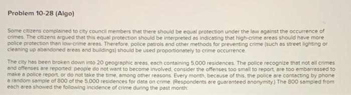 Problem 10-28 (Algo) Some citizens complained to