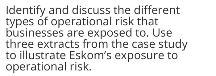 LOAD SHEDDING AT ESKOM Eskom is an electricity