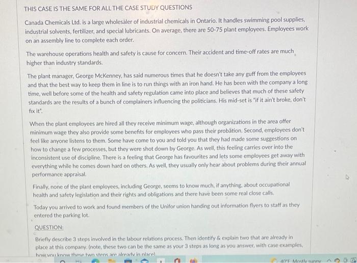 THIS CASE IS THE SAME FOR ALL THE CASE STUDY