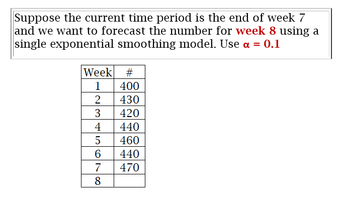 Problem 10 Suppose the current time period is the