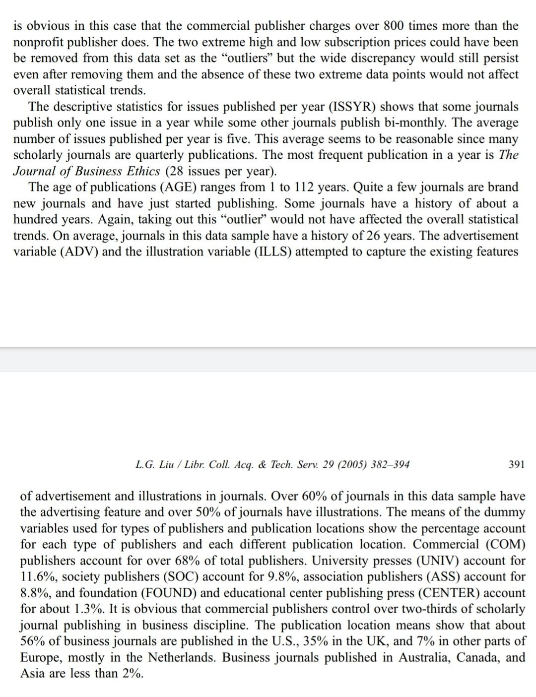 THE ARTICLE: 4. Methodology The regression model