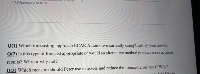 EP 3.9 Appendix VI 04-06-17 Q(1) Which