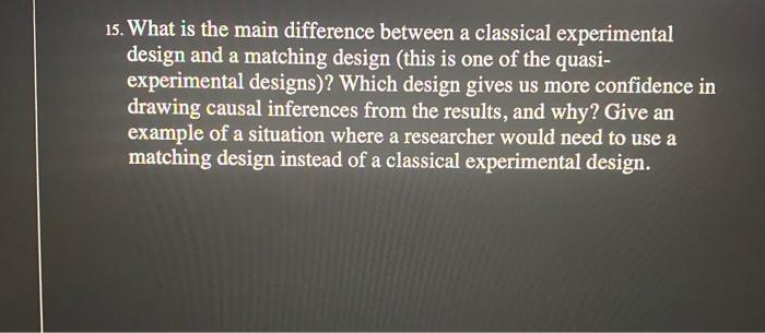 15. What is the main difference between a