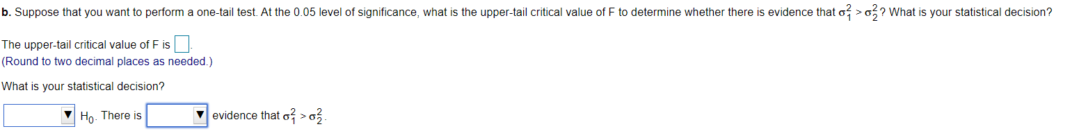 The following information is available for two