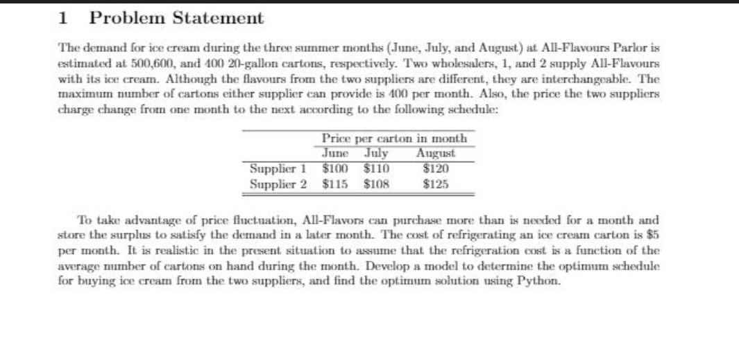 please solve using Python& show me the code 1