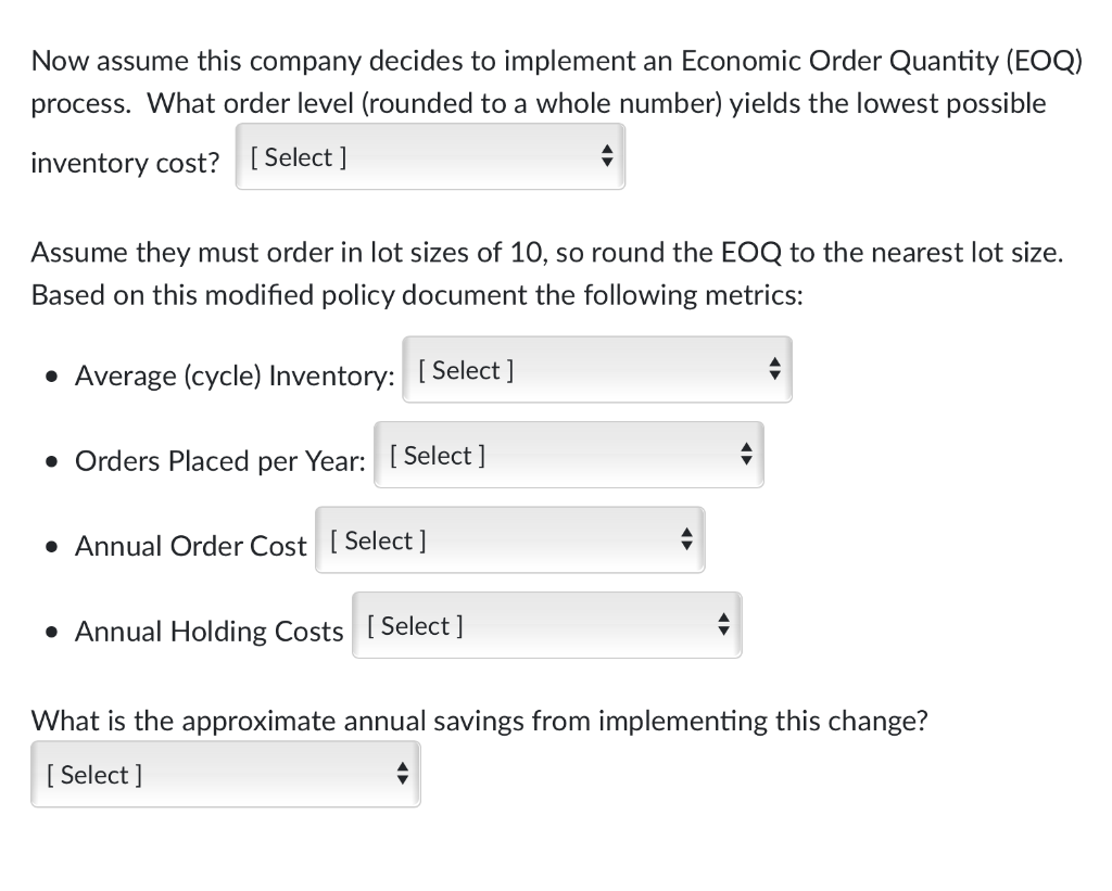 Amanufacturing company uses a special component