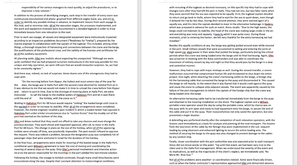 PLEASE ONLY WRITE REPORT ON THESE 2 PARTS FOR 1