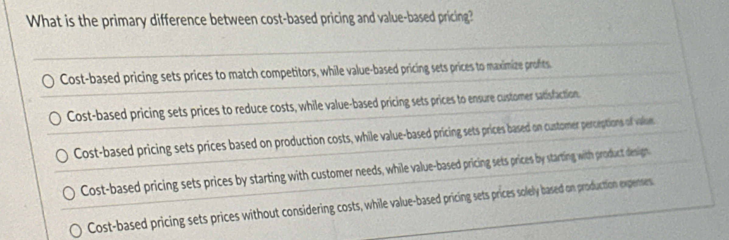 What is the primary difference between cost -