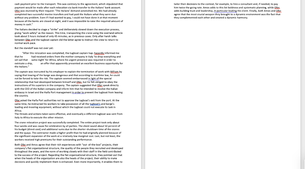 PLEASE ONLY WRITE REPORT ON THESE 2 PARTS FOR 1