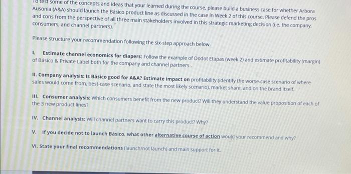 1. some of the concepts and ideas that your